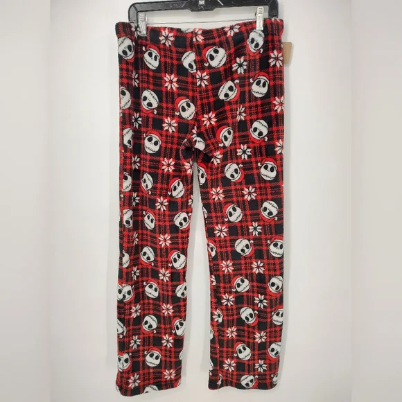 Disney Red and Black Plaid Jack Skellington Pajama Bottoms Womens Medium - Picture 4 of 4